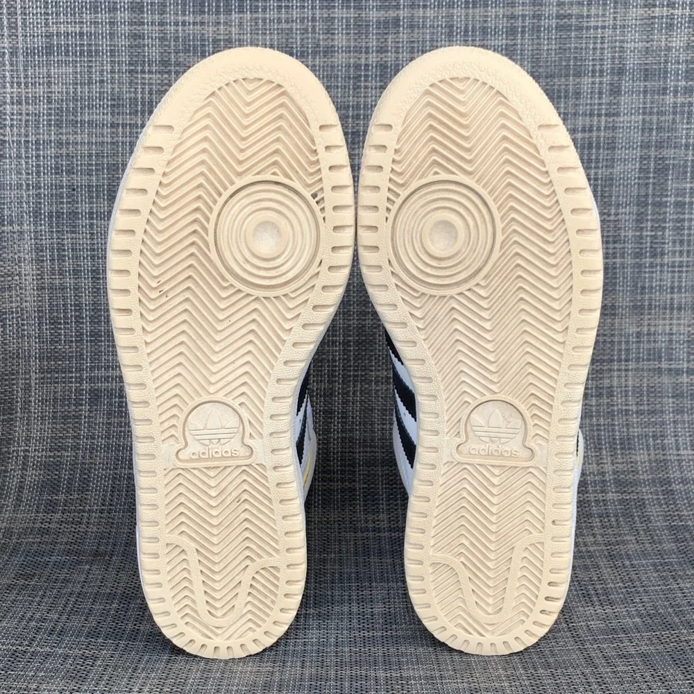 adidas Top Ten High-Top 'White Black Gold' Big Kids Sneakers size 4.5